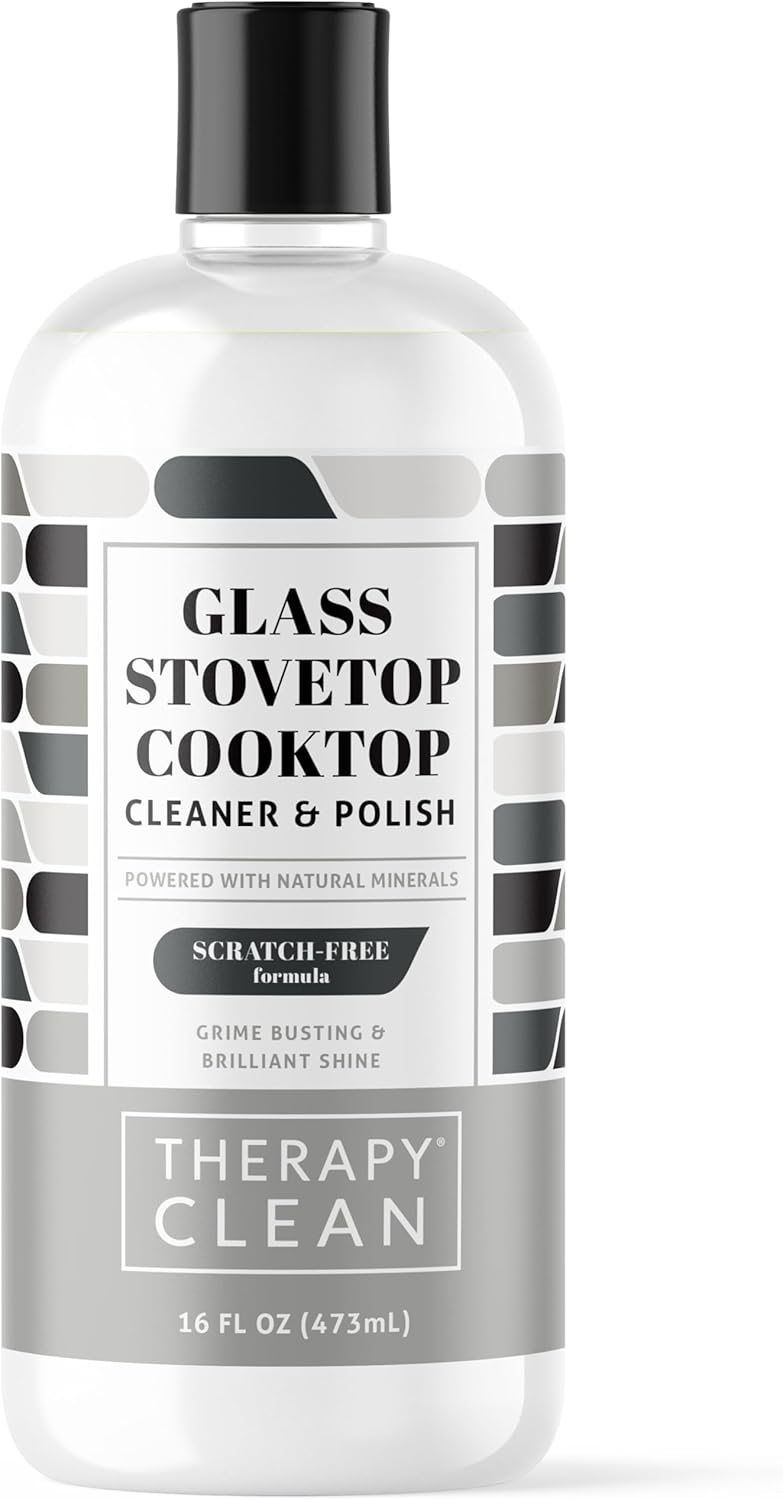 therapy Glass Cooktop Cleaner 16 oz - Glass Stove Top Cleaner and Polish for Ceramic, Electric, Induction and Flat Top Surfaces - Image 1